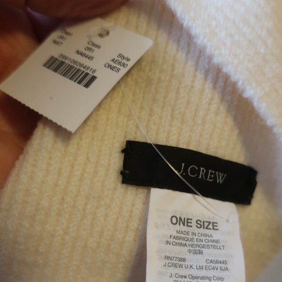 New W Tags Womens J. Crew Cream Scarf* - Picture 3 of 4